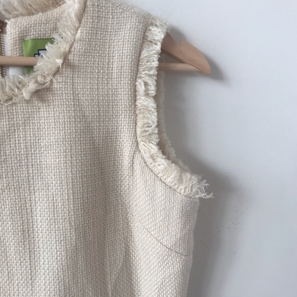 Elizabeth McKay tweed and fringed cream dress - Picture 3 of 8